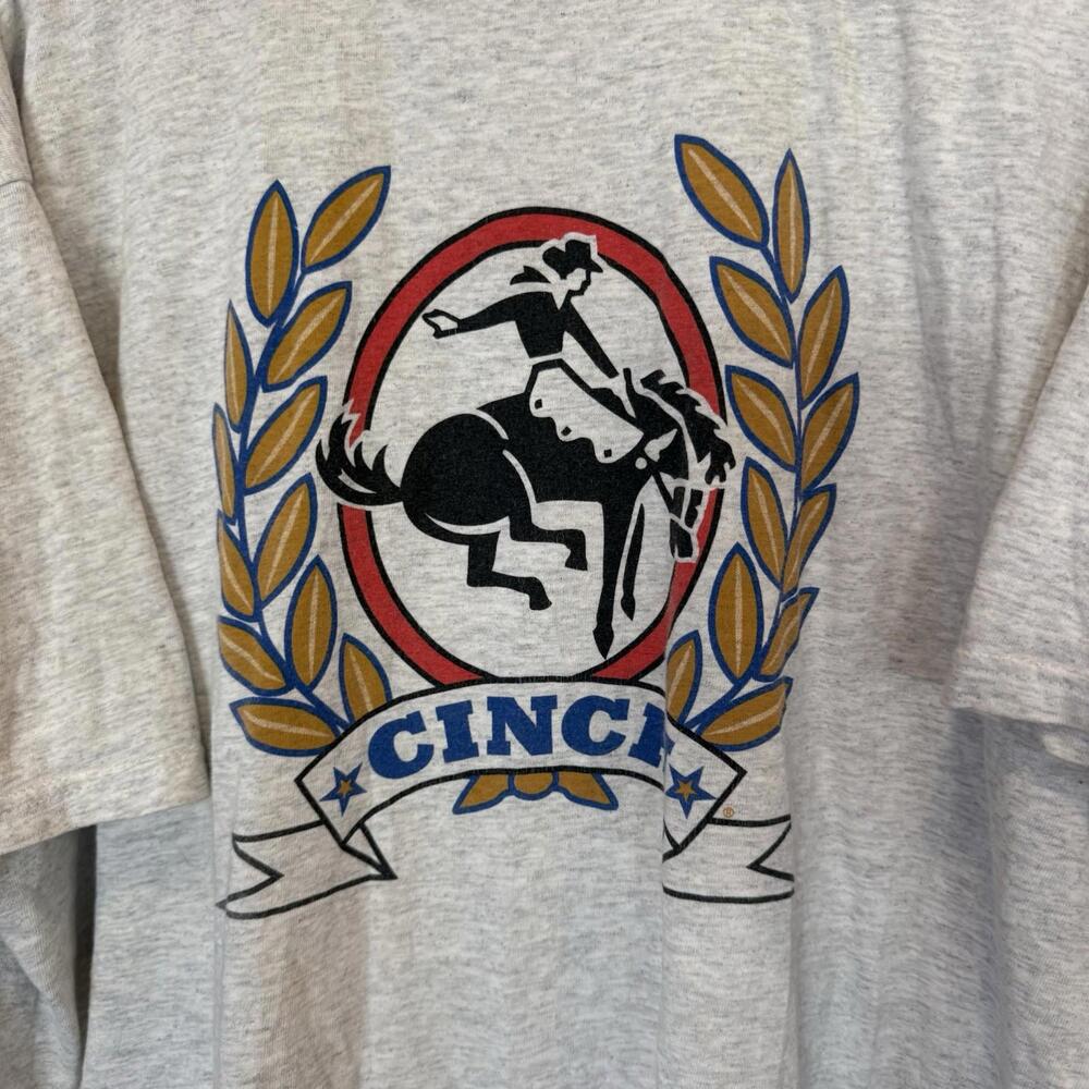Vintage 90s RARE Cinch Jeans Men’s Designer Cowboy Western Grey Shirt Size‎ XL - Picture 3 of 6